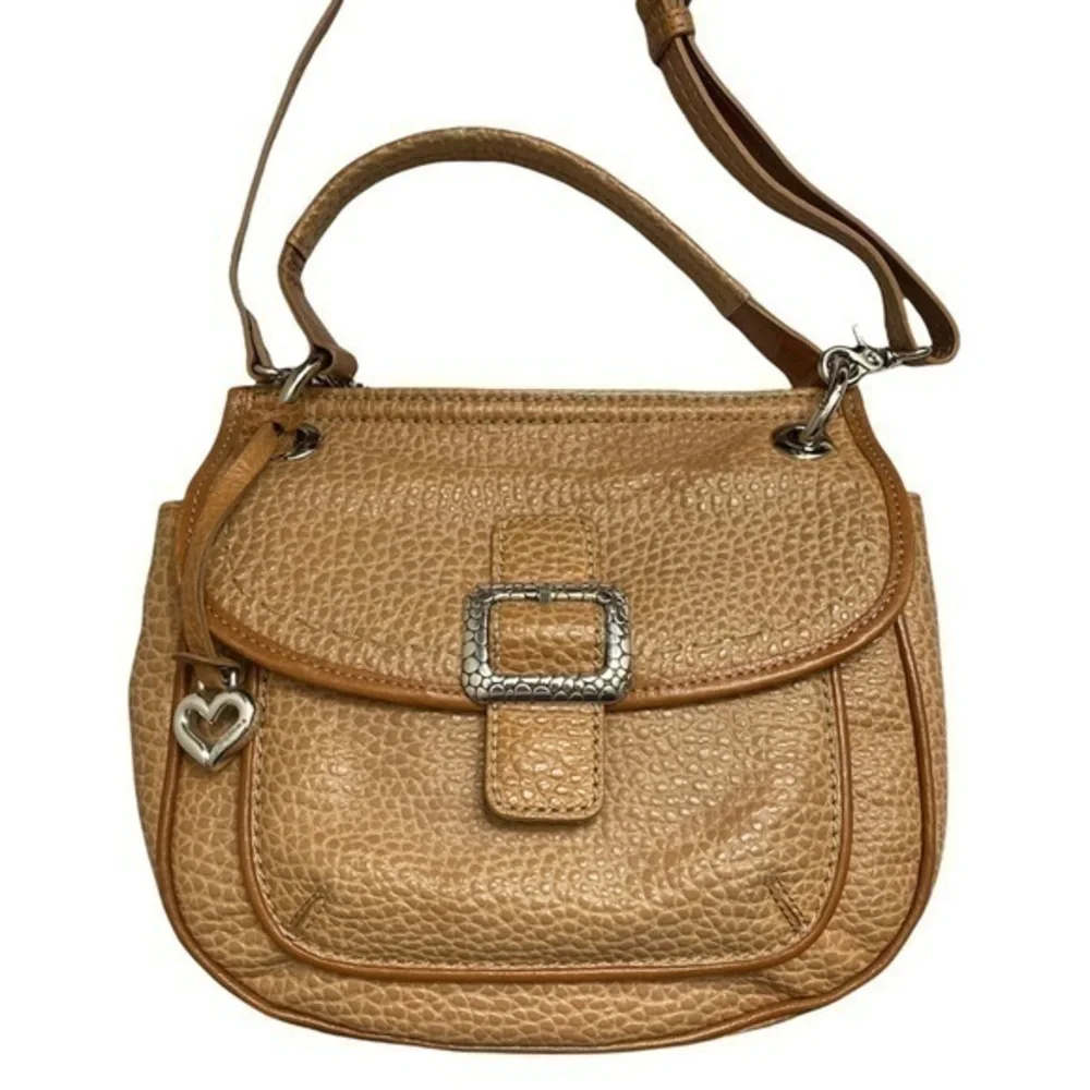 Brighton leather two way brown tan bag
